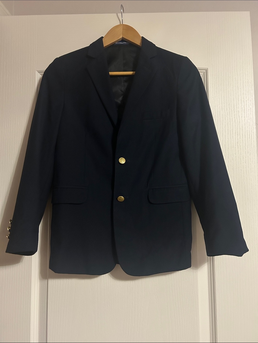 Classic Women’s Navy Blazer with Gold Buttons